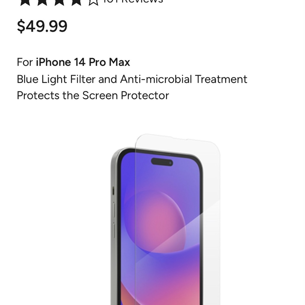 ZAGG iPhone 14 Pro Max (glass elite vision guard screen protector) NWT